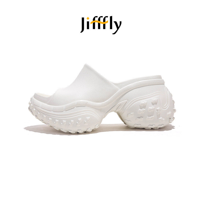 Jifffly 2026 summer thick soled height increasing home and outdoor designer sandals anti slip and waterproof beach slippers for woman