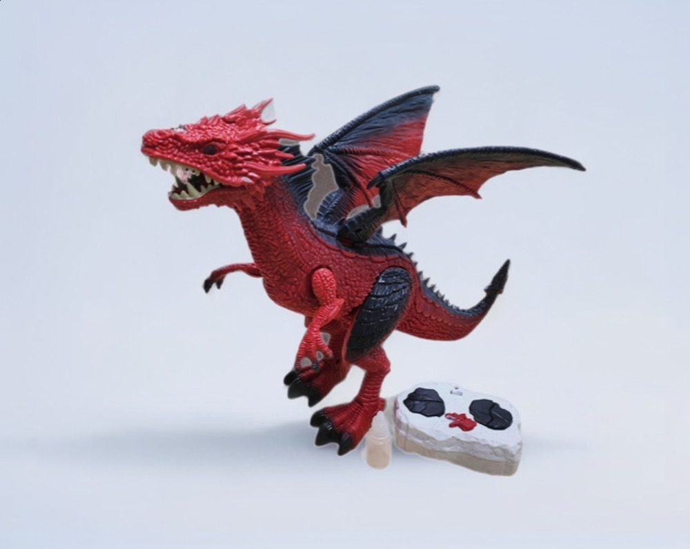 Novelty Games Remote Control Animal Toy Spray Dinosaur Remote Control Ice Dragon Fire Dragon Will Spray Fire Dragon Simulation Animal Model 230619