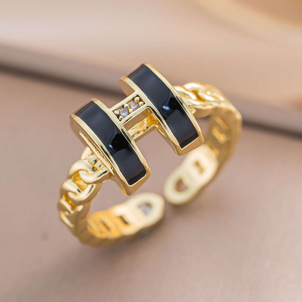 H Ring With Hollow Design High-End Feel Hand Accessory
