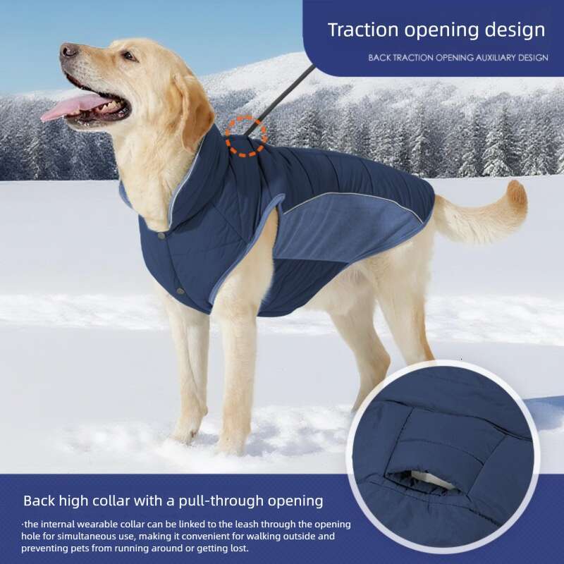 Famous brand Winter Jacket Pet Vest Thickened Waterproof Windproof Warm Large Dog Clothes Cross Border In Stock pupakaIK