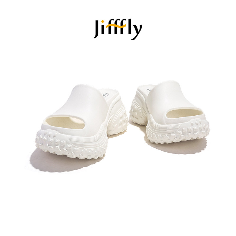 Jifffly 2026 summer thick soled height increasing home and outdoor designer sandals anti slip and waterproof beach slippers for woman