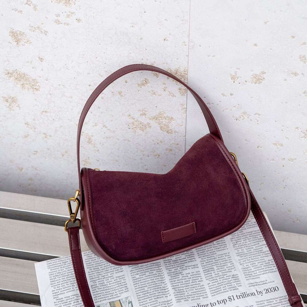Luxury Shoulder Bags Totes Hobo Top Layer Cowhide Suede Women S Elegant Leopard Print High End Niche Bag Trendy Fashion Single Crossbody Soft Leather 