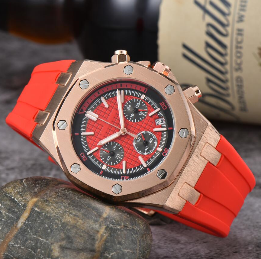 Mens watch designer luxury High quality APitty quartz watches hexagon bezel man lady wristwatch Fashion Rubber strap Sports Wristwatches