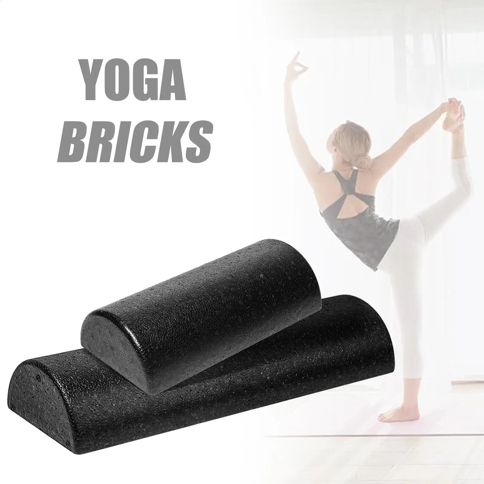 Half Round Yoga Column Roller Tool Balance Training Block Foam Muscle for Exercise Home Pilates Sport 260206