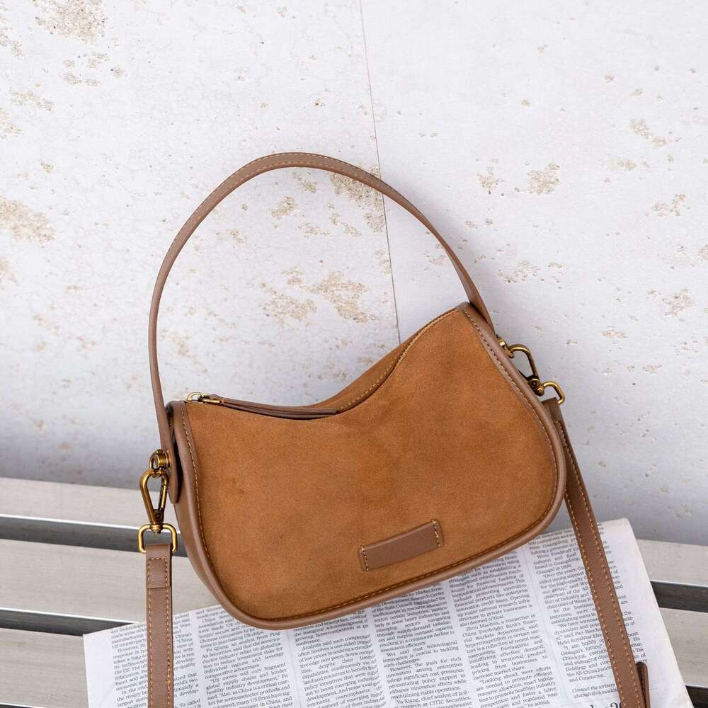 Luxury Shoulder Bags Totes Hobo Top Layer Cowhide Suede Women S Elegant Leopard Print High End Niche Bag Trendy Fashion Single Crossbody Soft Leather 