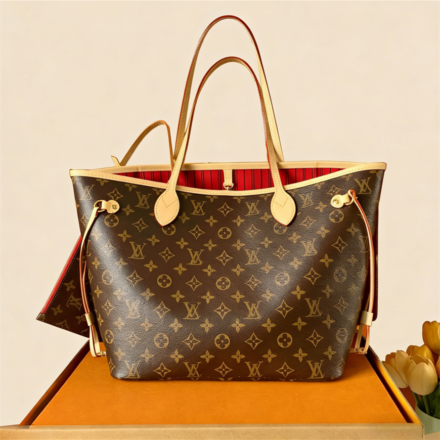 Designer Bag Tote Bag Luxury Bag Fashion Totes Leather Handbag MM Women Bags High Capacity Composite Shopping Bags Old Flower Brown Lattice Bag handbags 01