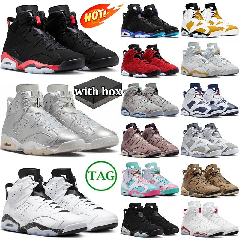 Free shipping with box designer Infrared Salesman 6 6s basketball shoes for men women stylish sneakers Cool Grey Oreo Metallic Silver UNC outdoor sports trainers