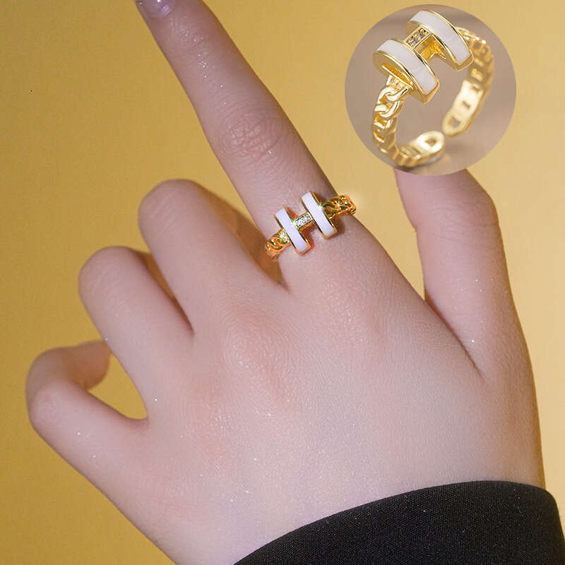 H Ring With Hollow Design High-End Feel Hand Accessory