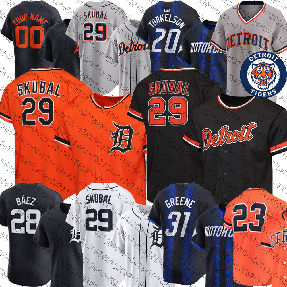 Detroitcity tigers Jerseys Baseball Jersey Tarik Skubal tigersJersey Riley Greene Javier Baez Detroits Spencer Torkelson Matt Vierling Carpenter Keith Torres