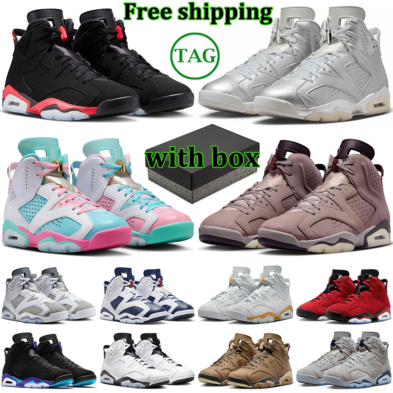 Free shipping with box 6 basketball shoes designer men women Infrared Salesman 6s sneakers Cool Grey Reverse Oreo mens womens outdoor sports trainers