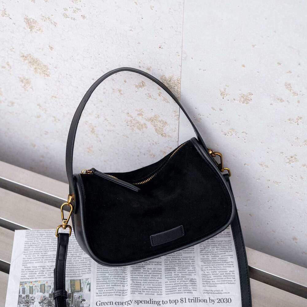 Luxury Shoulder Bags Totes Hobo Top Layer Cowhide Suede Women S Elegant Leopard Print High End Niche Bag Trendy Fashion Single Crossbody Soft Leather 