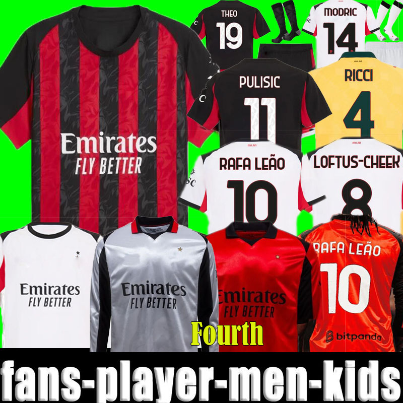XXXL 4XL 25 26 Maglia Modric RICCI Soccer Jerseys MILANS Special Fourth NKUNKU 2025 2026 THEO PULISIC ROMAGNOLI RAFA LEAO men kids kits Football shirt uniform Gimenez