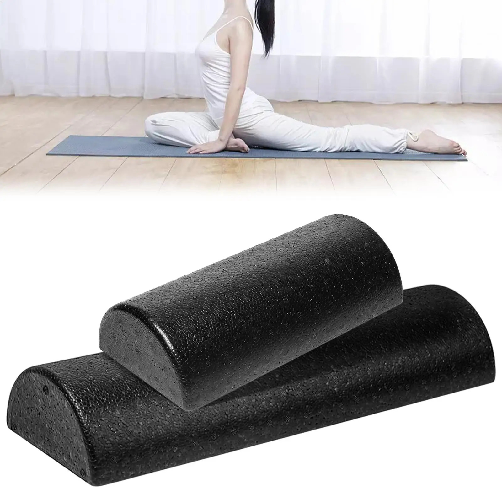 Half Round Yoga Column Roller Tool Balance Training Block Foam Muscle for Exercise Home Pilates Sport 260206