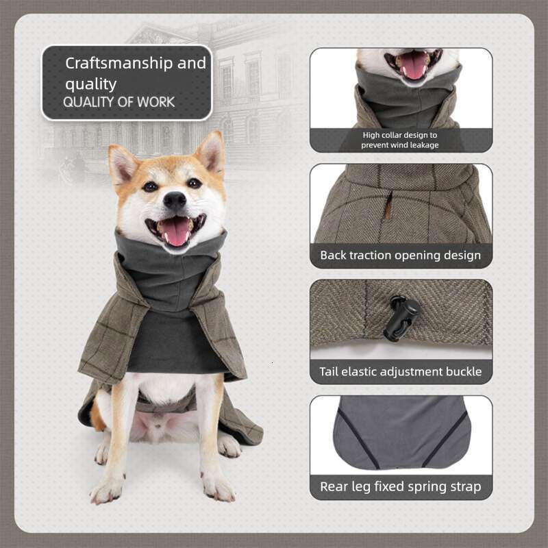 Famous brand New Amazon pet clothing for autumn winter British gentleman style coat cold proof and warm dog apparel pupakaIK