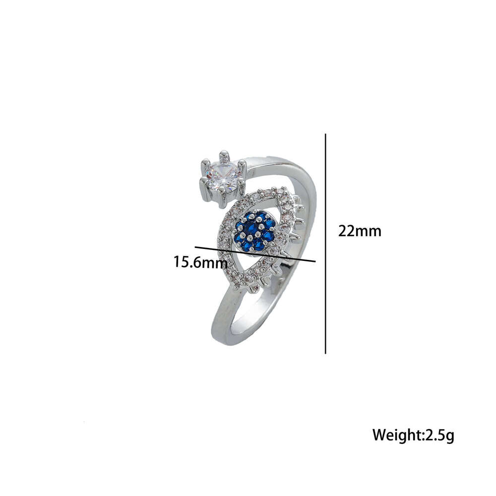 Devil's Eye Niche Light Luxury Zircon High-End Feel Ring