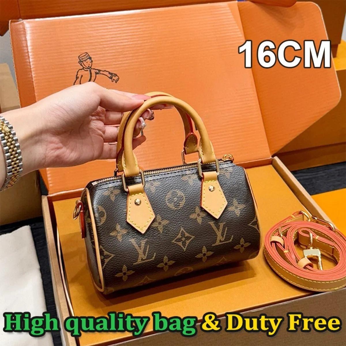 New Designer Bag Ladies Letter Embossed Shoulder Bag Cowhide Leather Luxury Bag Women's Handbag Purse Metal Chain Crossbody Bag Black Classic Half Moon Bum Bag MINI