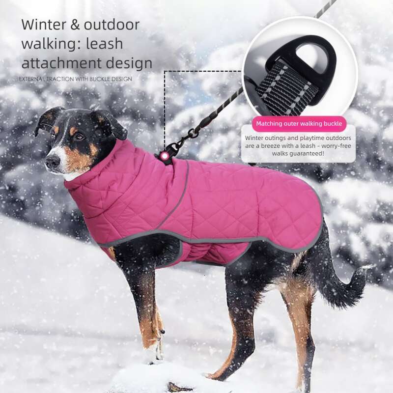 Famous brand Pet Clothes Best Seller on Amazon New Winter Dog Cotton Coat Waterproof Fleece Lined Cold Proof for Large Dogs pupakaIK