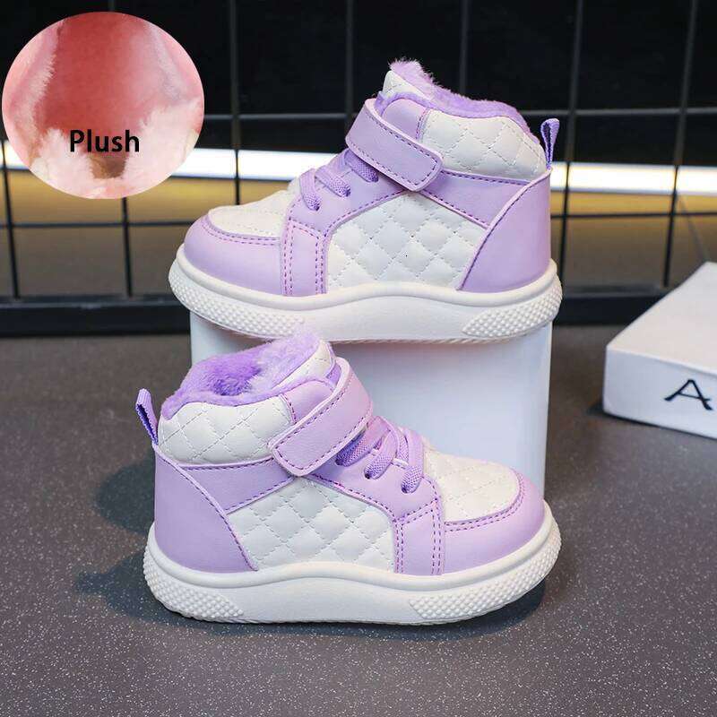 fleece lined boys girls warm kids for winter running sports and basketball shoes 26W0224