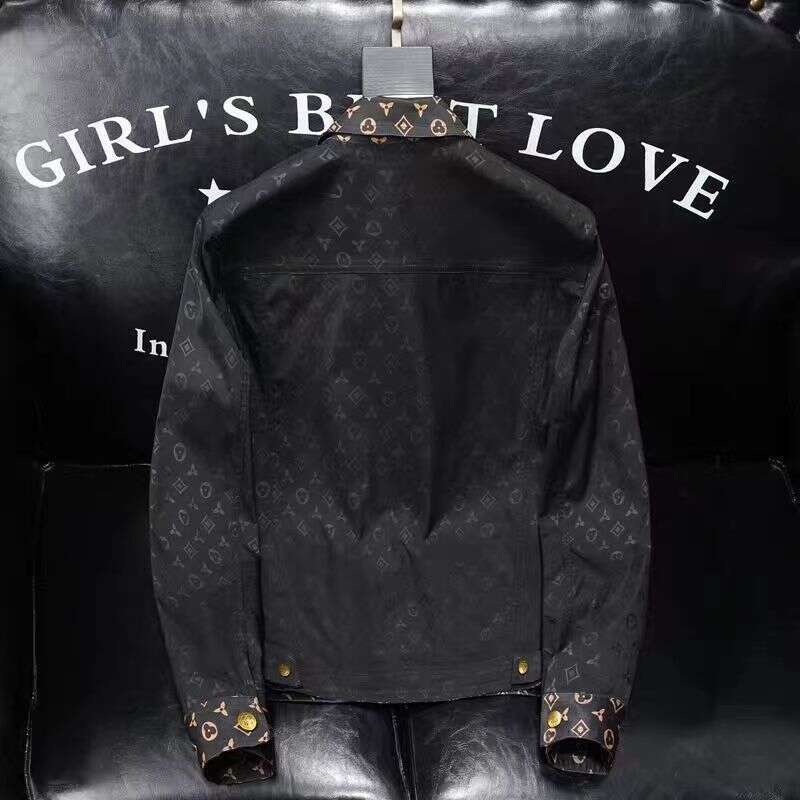 2024 Spring And Autumn New European High-Quality Printed Turn-Down Collar Jacket Fashion Slim Fit Stylish Coat