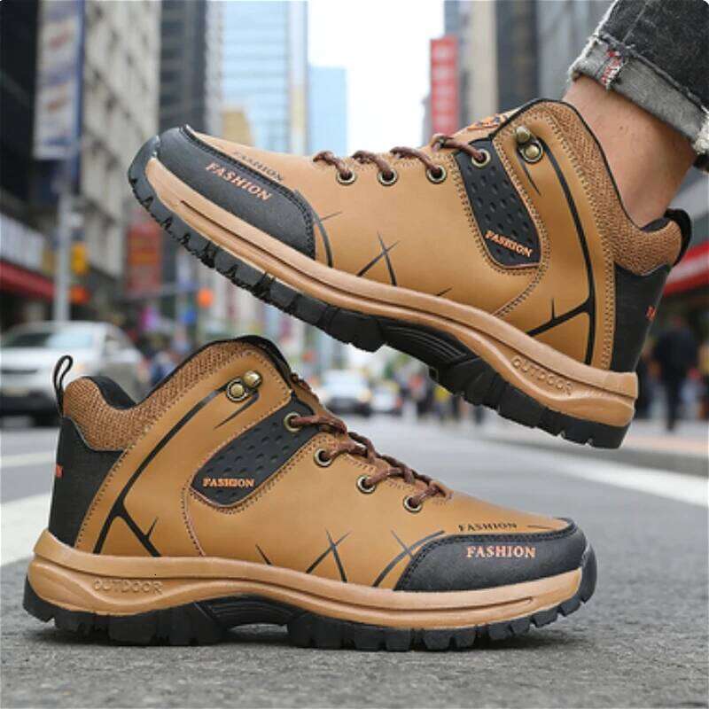 New Arrival Mens Hiking Shoes Wear-resistant Trekking Walking High Top Boot Breath Lace Up Outdoor Climbing Sneakers for Men