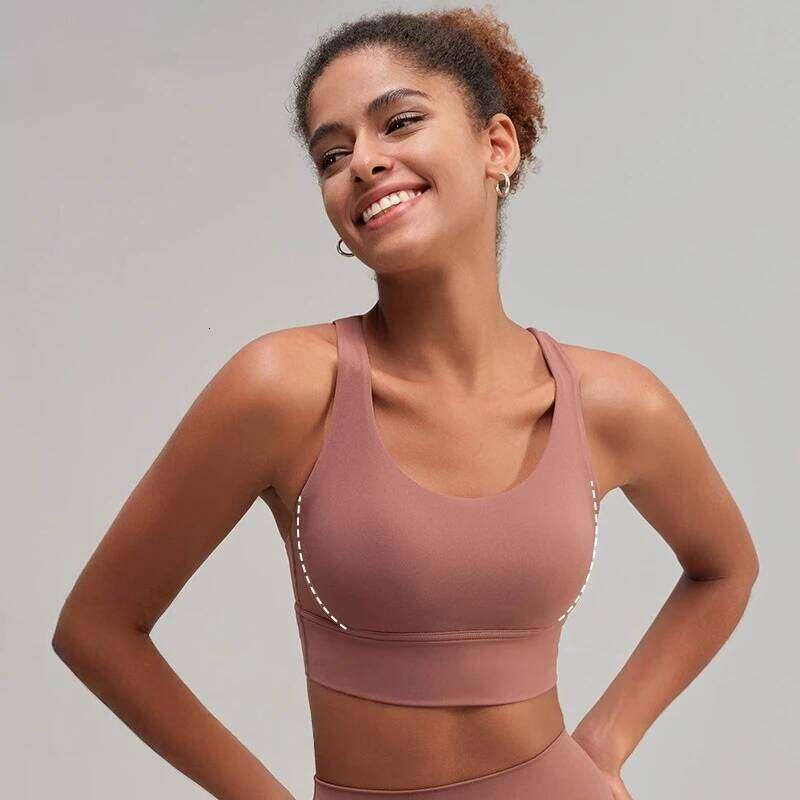 Nylon Sports Bra for Women Shock-proof Breathable Gym Female Yoga Tops Outdoor Running Fitness Workout Clothes Crop Top 26Y0224