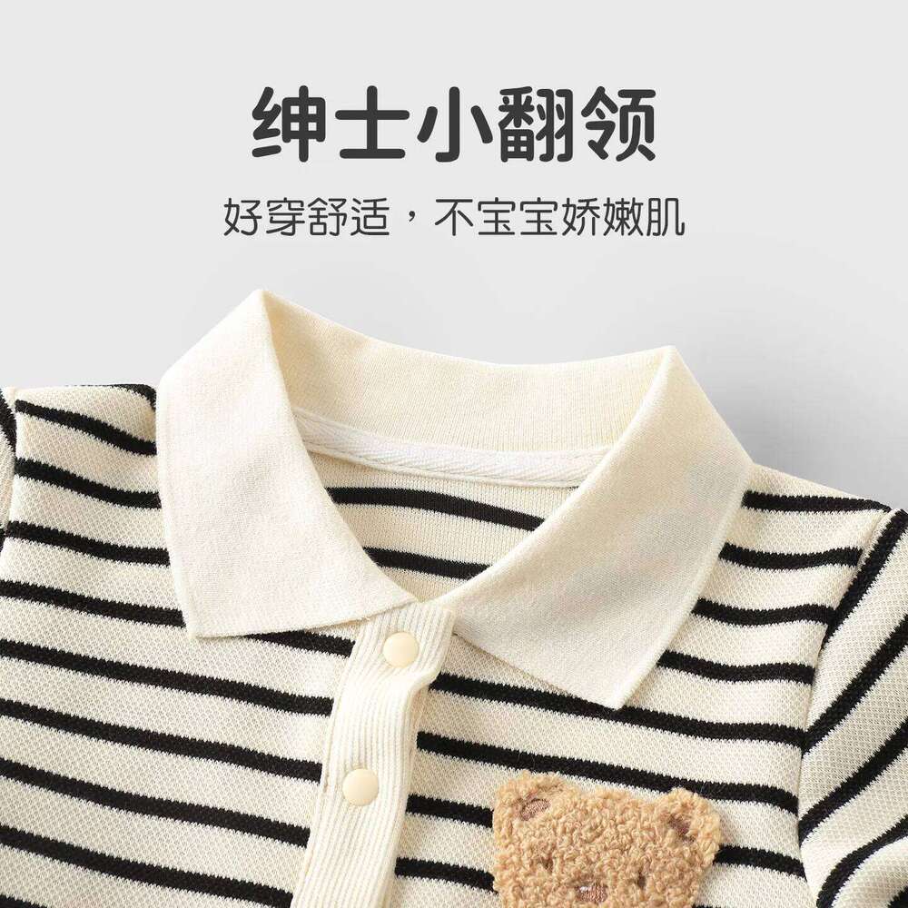 YouqiBaby Spring Autumn Romper, Baby Clothes, Long-Sleeved, Super Cute and Adorable Striped Jumpsuit, Outdoor Wear, Crawling Suit 26Y0224