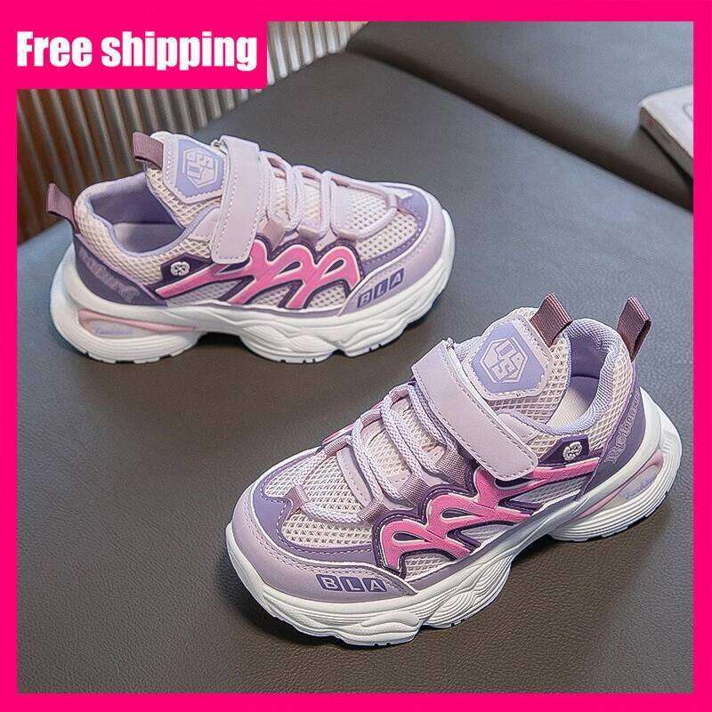 Children Sneakers Trendy Mesh Breathe Versatile Light Comfort Summer Casual Tennis 2026 New Soft Thick Soled Sports Shoes 26W0224