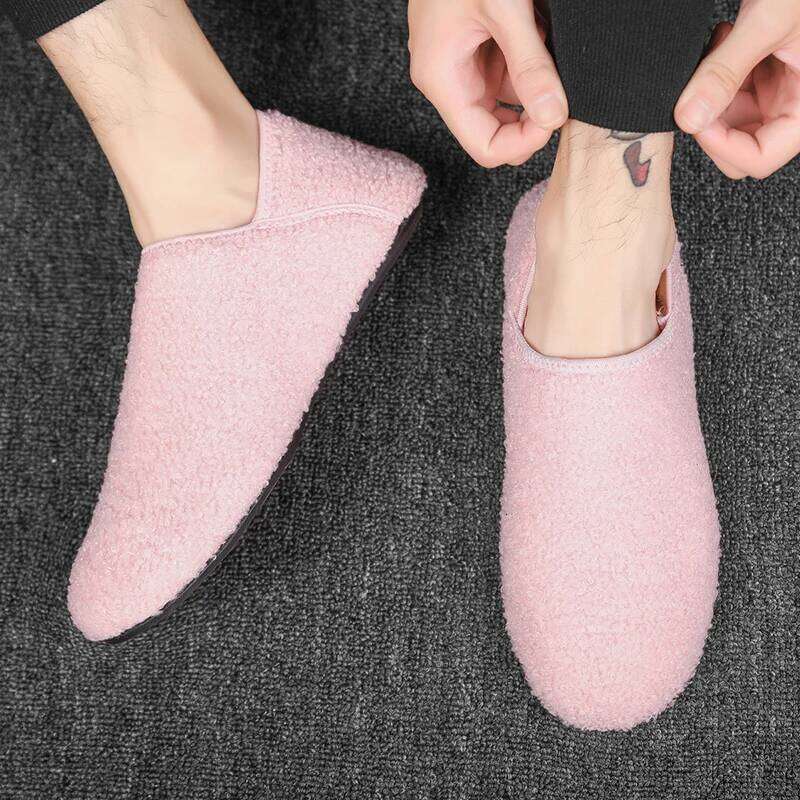 Men Winter Slippers Women Warm Soft Plush Flats Casual Male Loafers Lightweight Home Walking Couples Shoes Footwear