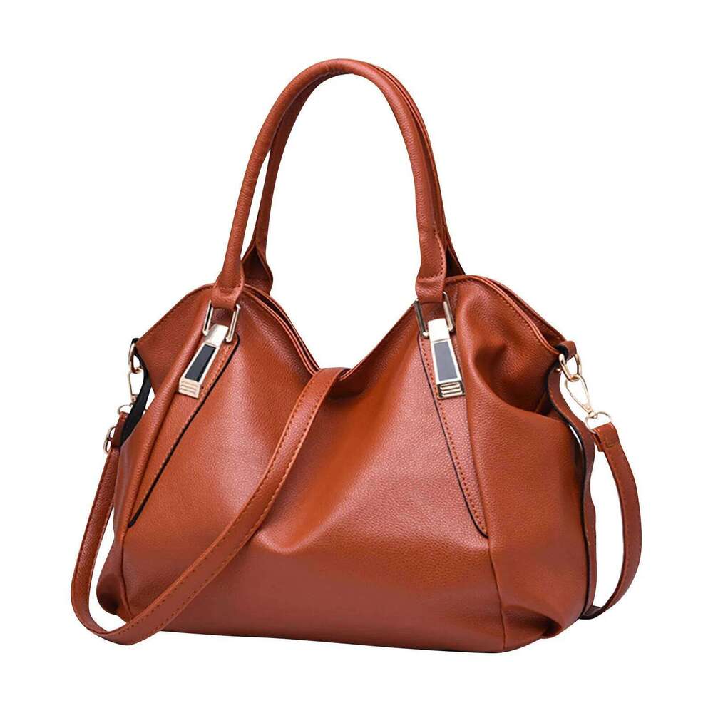 Women'S Fashion Soft Leather Handbag Classic Temperamental Large Capacity Top-Handle Bags Daily One Shoulder Crossbody Bag Z260224