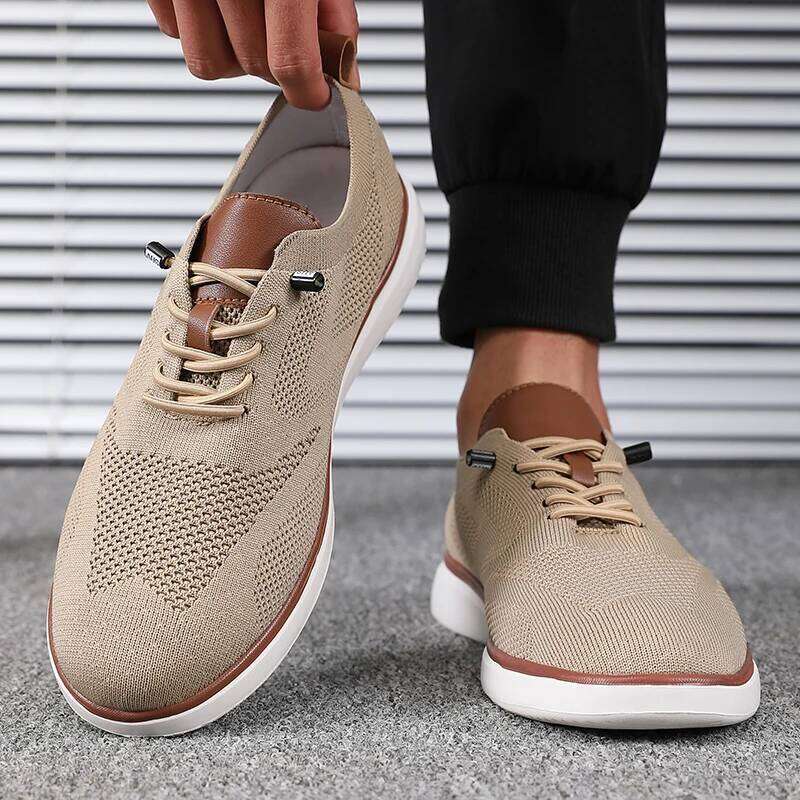 Hiking Men's High Quality Knitted Mesh Breathable Design Lightweight Comfortable Flat Shoes Gym Training Tennis Sneakers