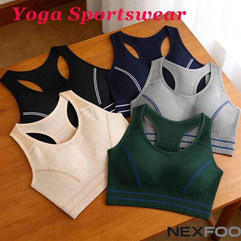 Wire-Free Padded Seamless Sports Bras Women Large Size High Shockproof Support for Yoga, Gym & Fitness Training 26Y0224