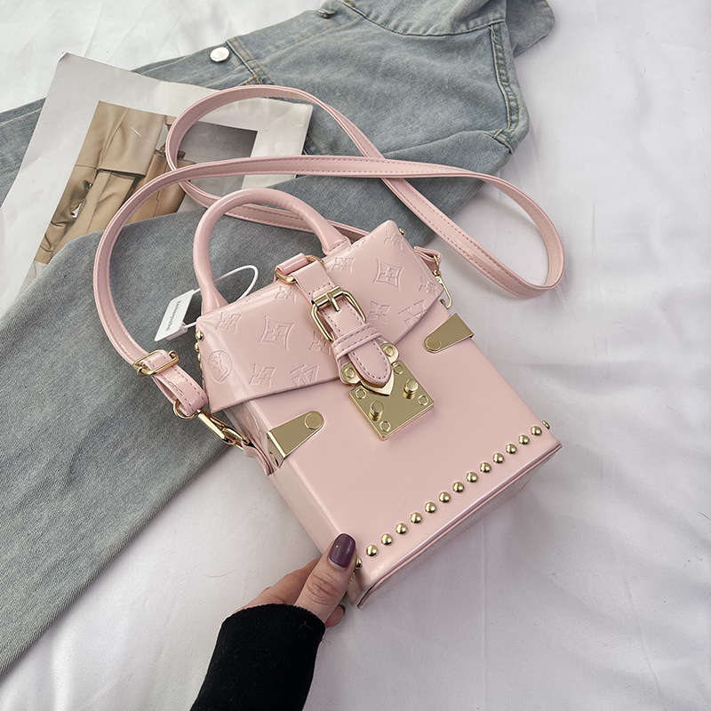 High-end Women's 2026 New Painted Leather Luxury Vertical Box Phone Bag, Versatile Fashion Crossbody Shoulder Bag