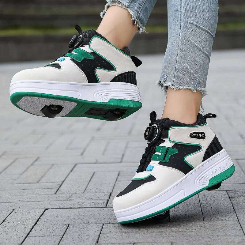 Children Junior Roller Skate Kids Sneakers with Two Girls Wheels Running Adult Casual Boys Shoes size 31-42 26W0224