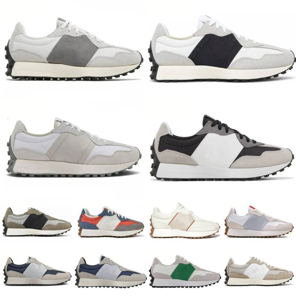 Brand New N327 Runners Men Women Sneakers Black White N Logo 327s Mens Trainers Light Grey Farmers Market Wheat Multicolor Burgundy Sea Salt Designer Sports Shoes