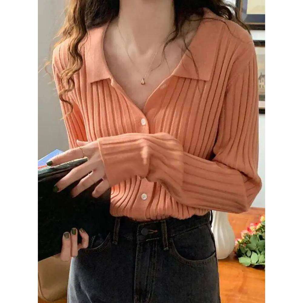 V Neck Autumn Winter Pullovers 2026 Button Pullover Women Soft Sweater Jumper Fashion Tops 26L0224