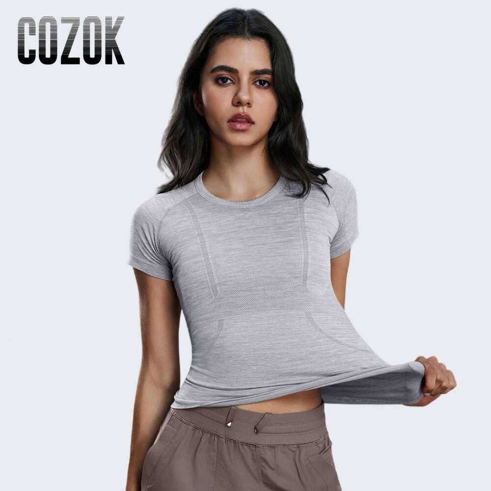 Spring Summer Women's Yoga Short-sleeve Round-neck Workout Tops Sports T-shirt Breathable Running Fitness Slim Fit Gym Top 26Y0224