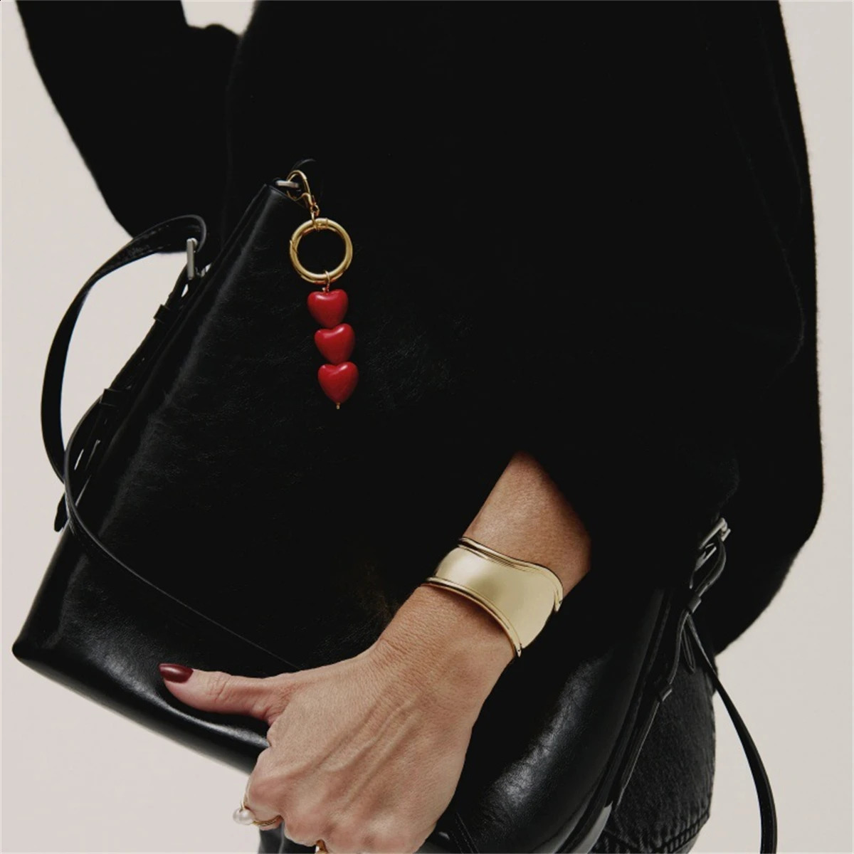 Simple elegant and atmospheric bag accessories macaron color heart-shaped bag pearl accessories 260202