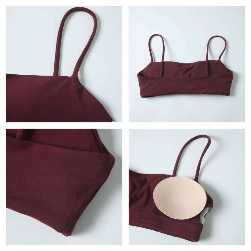 Ctenkevet Sling Yoga Bra Gym Workout Push Up Brassiere Female Outdoors Sports Underwear Women Fitness Shockproof Crop Top 26Y0224