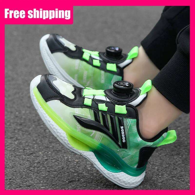 Children Sports Wear-resistant Soft Comfort Leather Unisex Daily Wear Casual Autumn Outdoor Jogging Fitness Shoes 26W0224