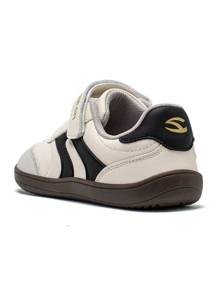 HOBIBEAR Big Kids Barefoot Wide Toe Hook Loop Sneaker Artificial Leather Non-Slip Zero Drop Lightweight Comfort Shoe 26W0224