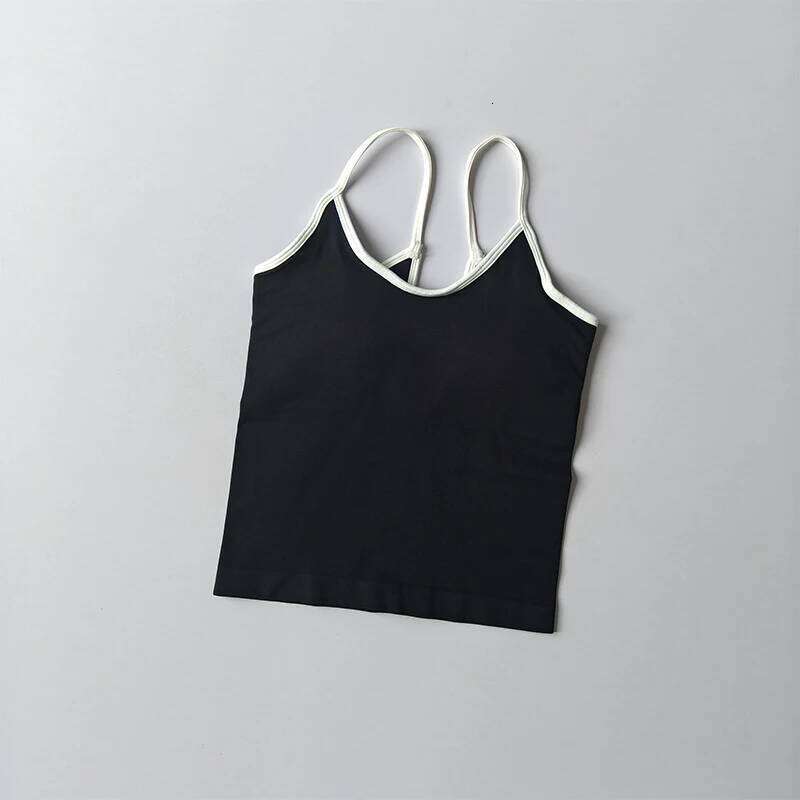 Sexy Color Block Sports Bra Women's Tight Fitness Crop Top with Removable Pads Workout Vest for Running Gym Wear 26Y0224