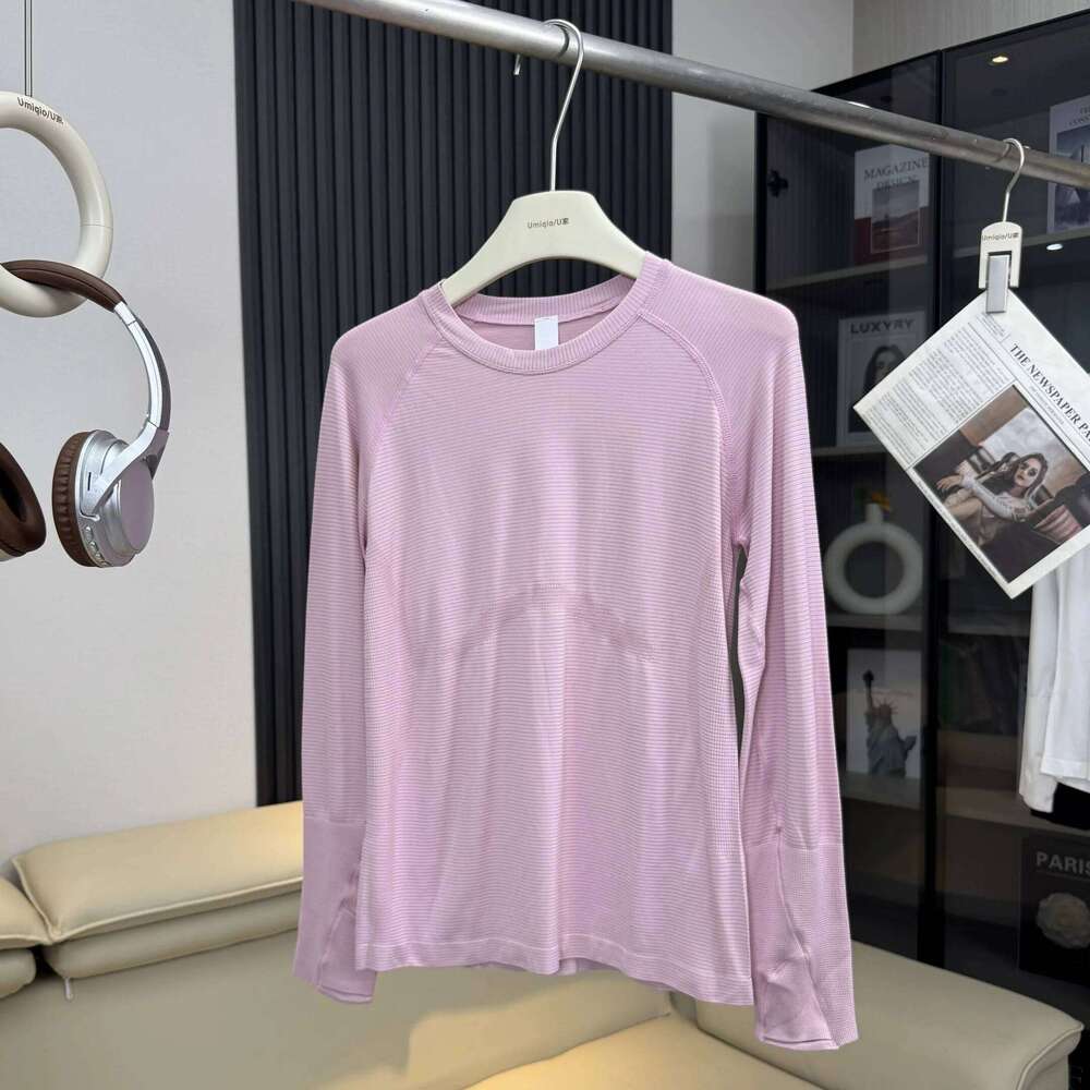 Quick-drying Long-sleeve T-shirt Breathable Sporty-casual Women's Figure-hugging High-stretch Yoga Running Fitness Wear. 26Y0224