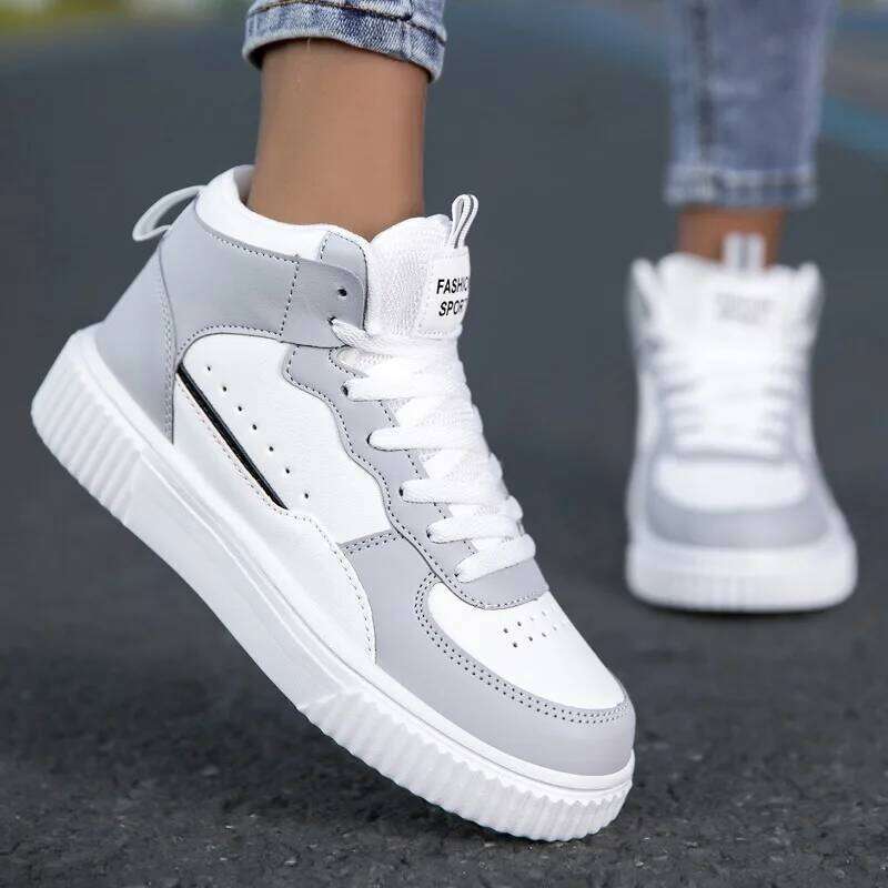 MAEDEF Mens Casual Women Sneakers PU Leather White Vulcanized Female Walking Sports Zapatillas Hombre Women's Shoes