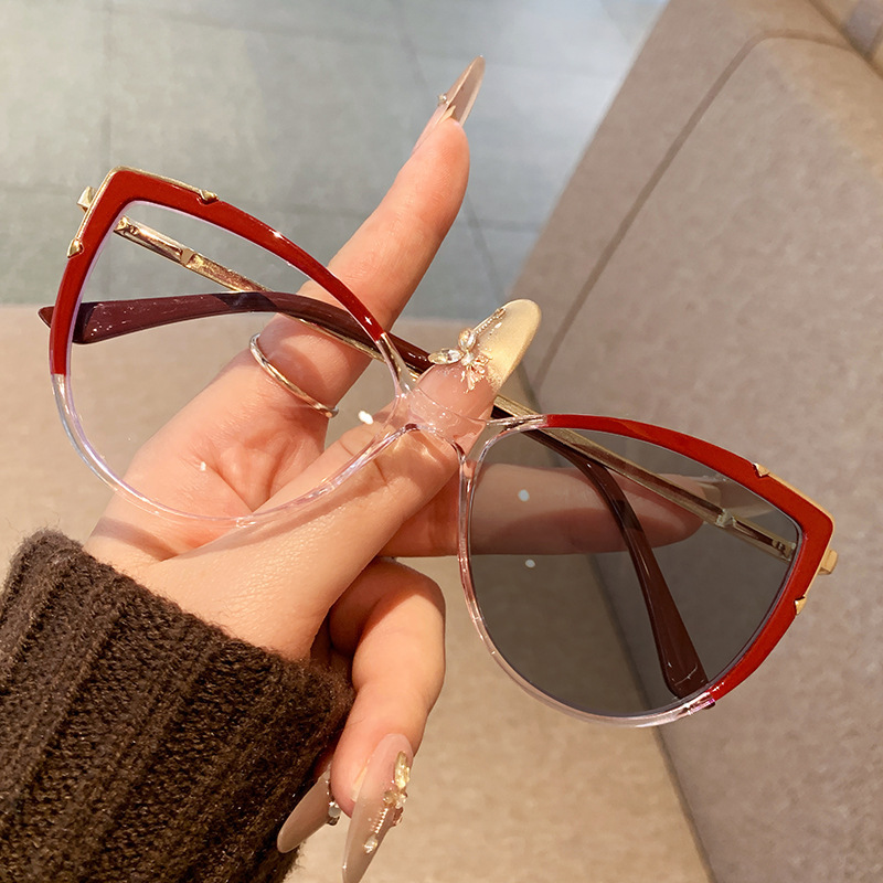 2026 Summer New Ultra-Light Plain Versatile Cat Eye Glasses For Women With Myopia, Can Be Fitted Prescription Or Non-Prescription Lenses Frame