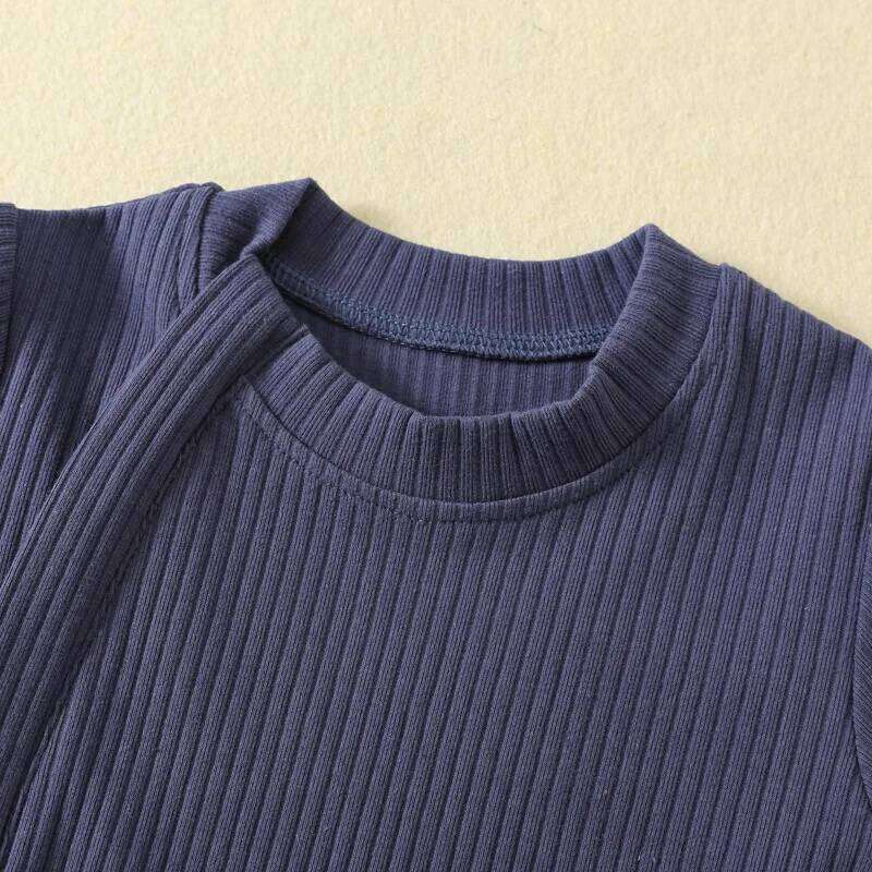 Somenie Unisex Baby Long-Sleeve with Zipper Boys Girls Solid Color Ribbed Onesie for All-Season Use Soft & Comfortable 26Y0224