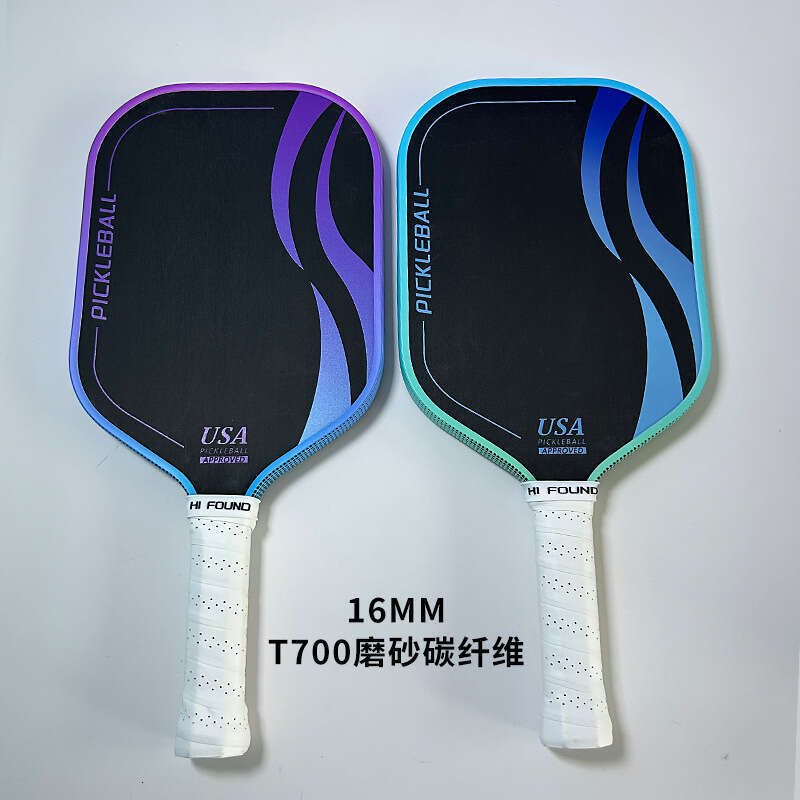 2026 Titanium Hot-Pressed T700 Textured Matte 16Mm Thick Carbon Fiber One-Piece Pickleball Racket