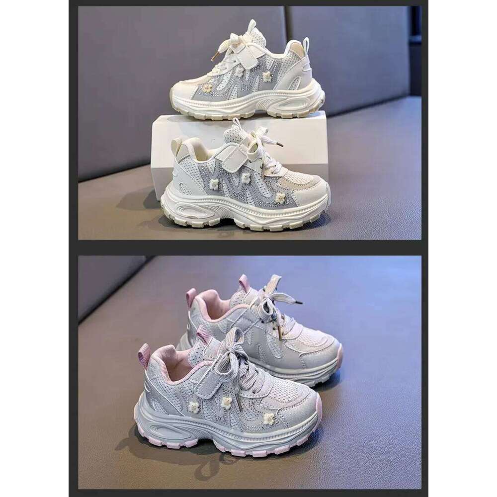 PU Leather Sport Children Trend Fashion Teenager Kid's Sneakers Anti-slippery Breathable Running Shoes For Boys Girls 26W0224