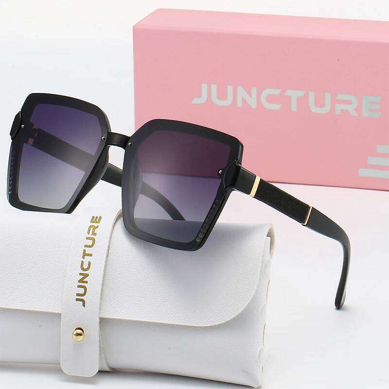 JUNCTURE Polarized Fashion Square Sun Gradient Lady Glasses Party Holiday Gifts Sunglasses for Women 26W0224