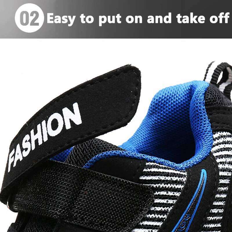 Kids Fashion Sneakers for Boys Mesh Breathable Sports Running Shoes Lightweight Children School Walking Footwear 26W0224