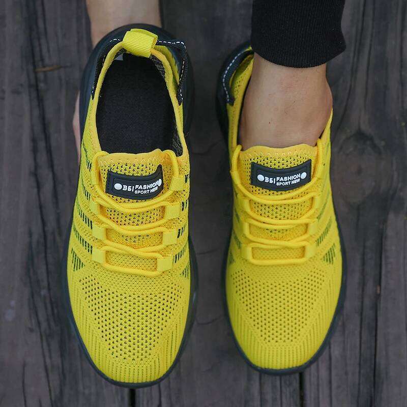 Men's Woven Sports Sneakers 2025 Fashion Fitness Style Lightweight Flexible Running Workouts Shoes Tenis Masculino